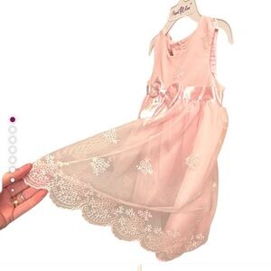 NWT 24mo Pink Lace-embroidered Sleeveless Dress. 15% off w 2+ bundle!